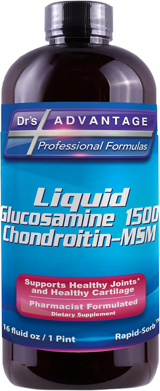 Dr's Advantage Liquid Glucosamine 1500- Chondroitin-MSM 16oz, Brown, DA867