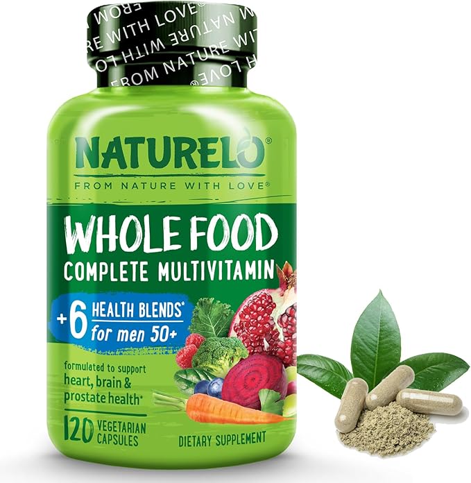 NATURELO Whole Food Multivitamin for Men 50+ 120 Capsules