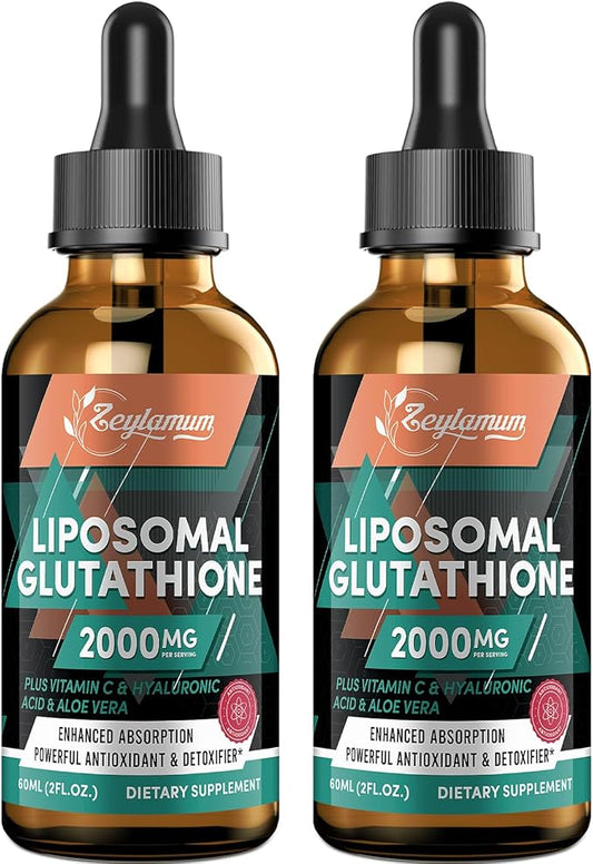 2000MG Liposomal Glutathione Liquid Drops, Enhanced 4.05 OZ