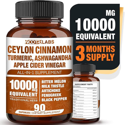 All-in-1 10000mg Highest Potency Ceylon Cinnamon, 90 Vegan