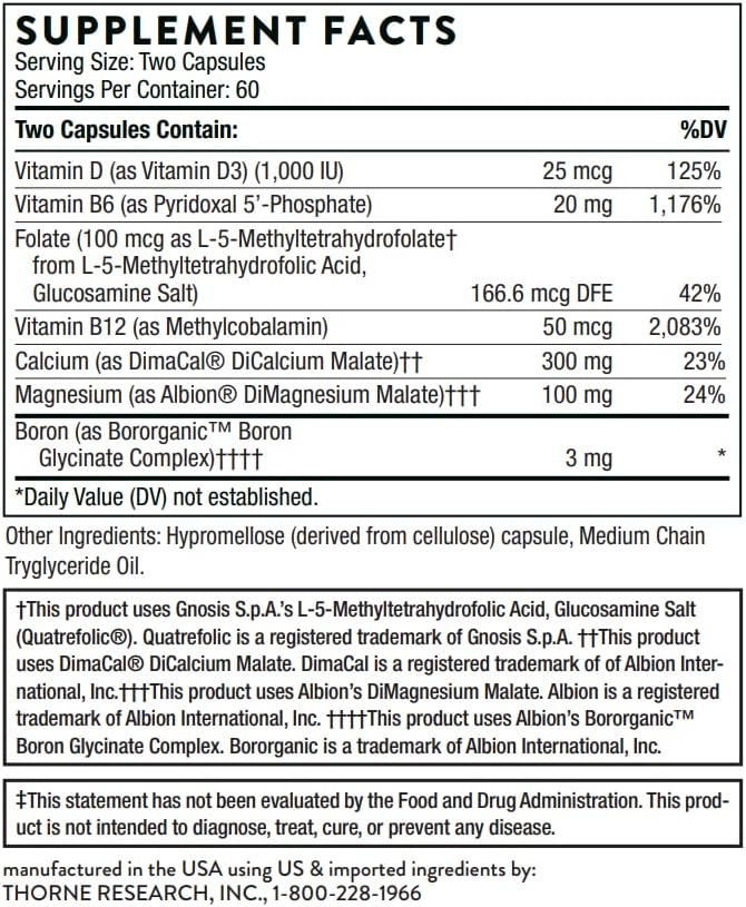 THORNE Advanced Bone Support‡ 120 Capsules