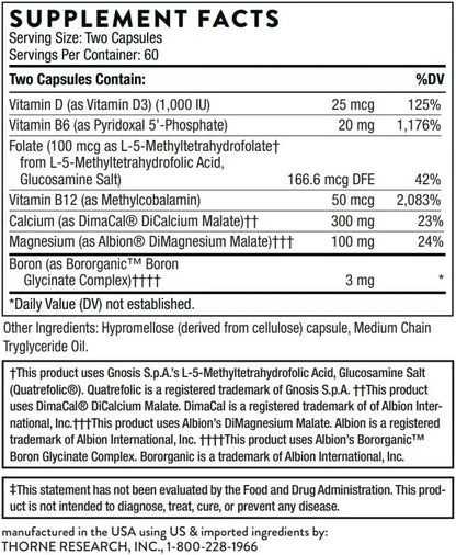 THORNE Advanced Bone Support‡ 120 Capsules