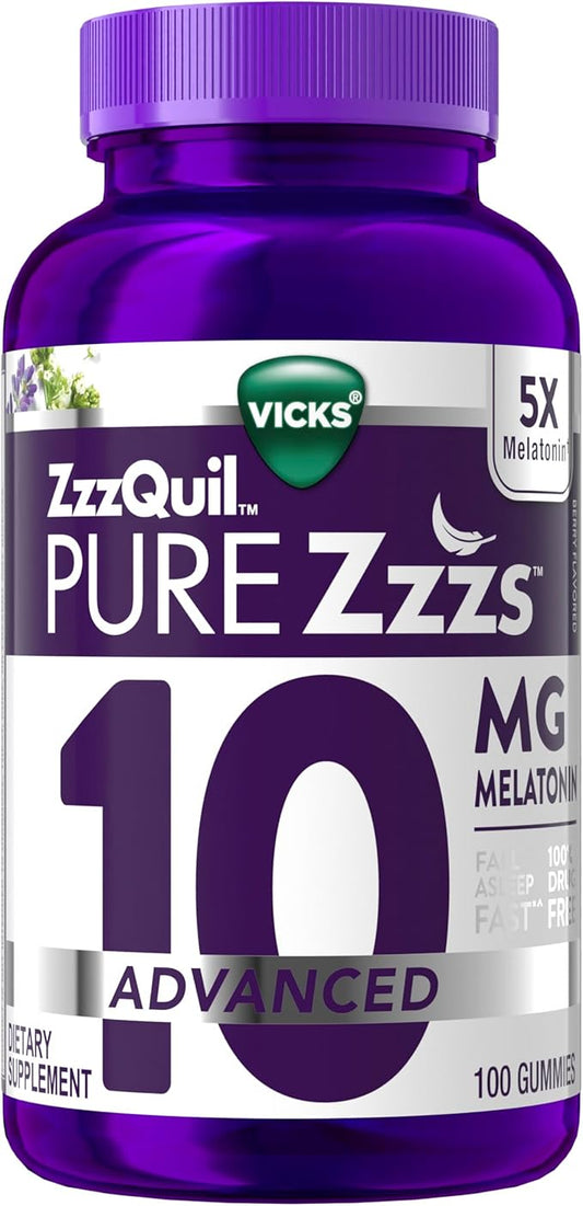 ZzzQuil Pure Zzzs, Advanced 10mg Melatonin 100ct