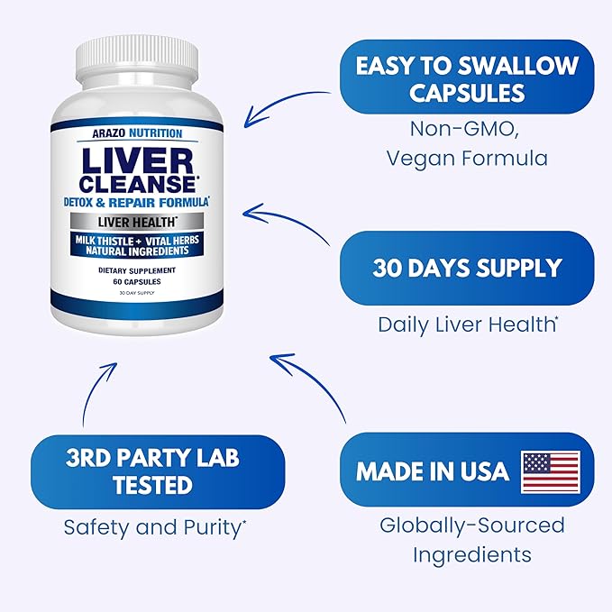 Arazo Nutrition Liver Cleanse Detox &