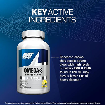 GAT Sport Essentials Omega-3 Purified Fish 90 Softgels