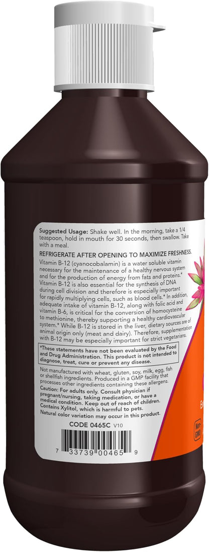NOW Supplements, Vitamin B-12 Complex Liquid, 8-Ounce