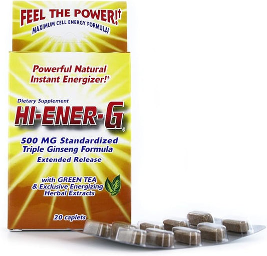 Hi-EnerG Triple Ginseng Energy Supplement, 500 20 servings