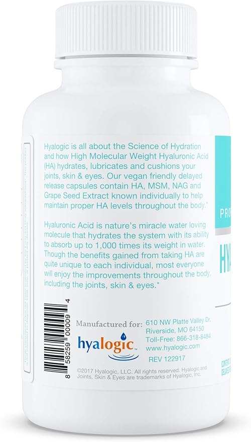 Hyalogic Hyaluronic Acid Delayed Release Capsules 120 mg (30 count)
