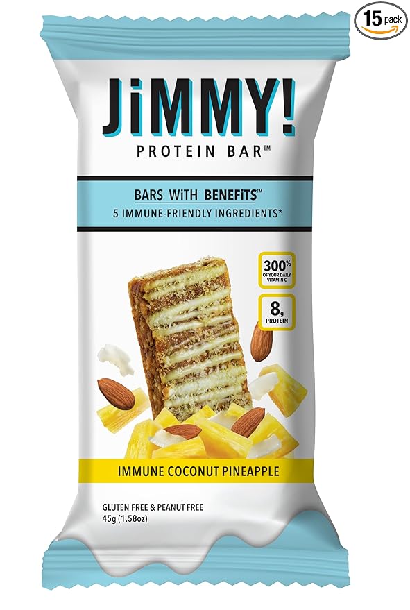 JiMMY'S! Functional Immune Protein Bar 15 count 300% Daily