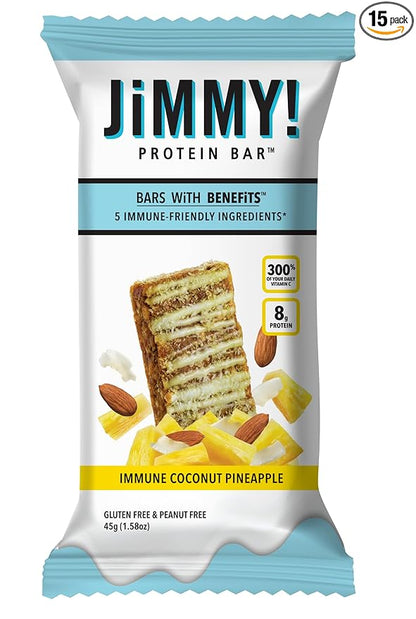 JiMMY'S! Functional Immune Protein Bar 15 count 300% Daily