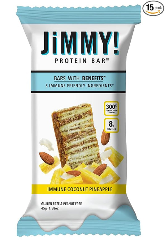JiMMY'S! Functional Immune Protein Bar 15 count 300% Daily