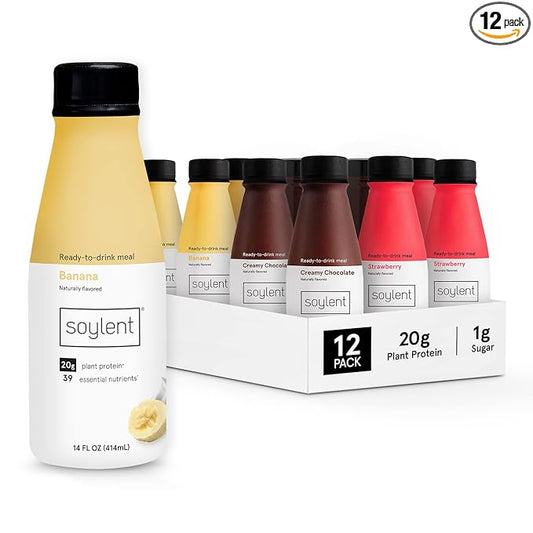 Soylent Meal Replacement Shake, Banana Split 20g Complete 14 Fl 12)