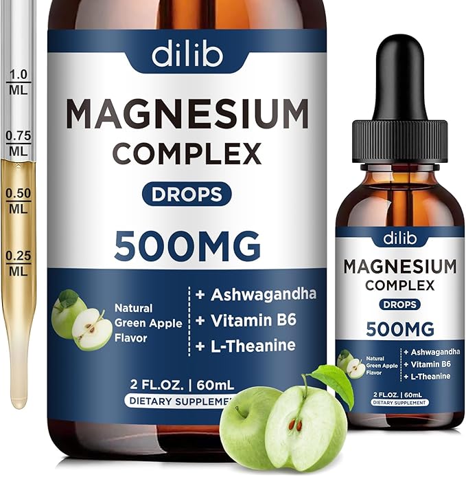 Triple Magnesium Complex Supplement-Magnesium Glycinate, Citrate, 500mg with B6 for
