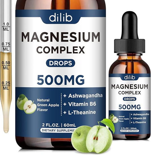 Triple Magnesium Complex Supplement-Magnesium Glycinate, Citrate, 500mg with B6 for