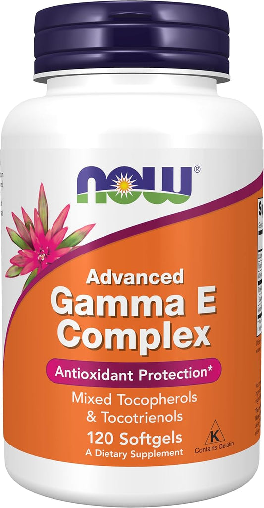 NOW Supplements, Advanced Gamma E Complex, 120 Softgels