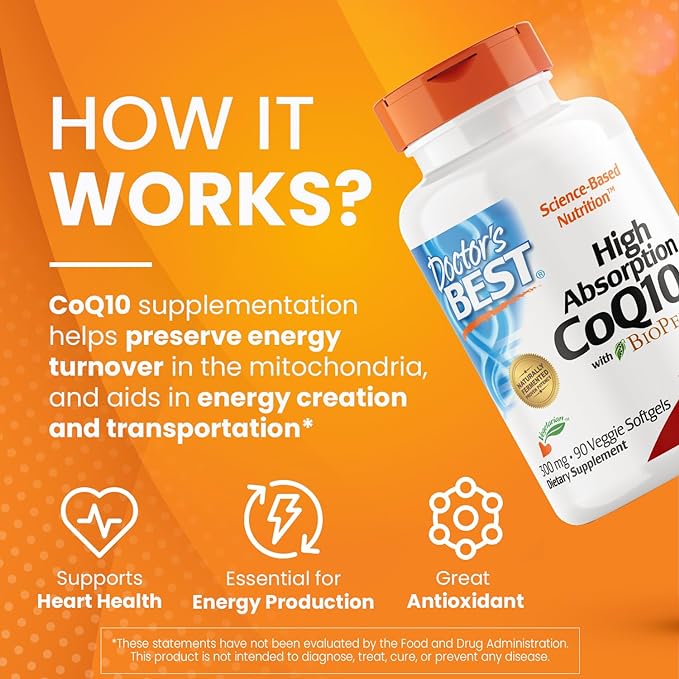 Doctor's Best High Absorption CoQ10 300 mg, 90 Veggie