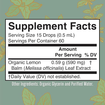 MaryRuth Organics Lemon Balm Leaf 1 Fl