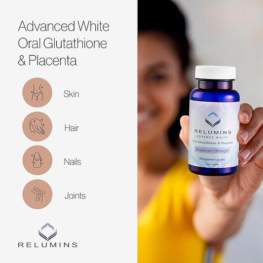 Relumins Advanced White Oral Glutathione Brightening 60 Capsules 3 Bottles