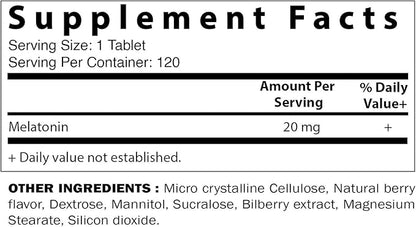 Vitamatic Melatonin 20mg Tablets 20 MG 120 Tablets