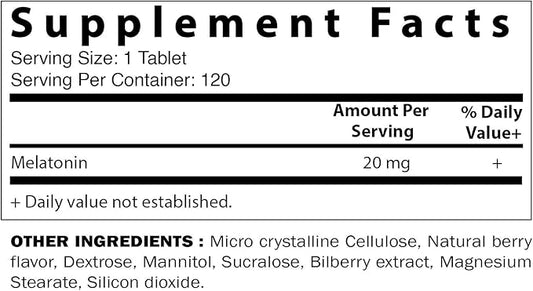 Vitamatic Melatonin 20mg Tablets 20 MG 120 Tablets