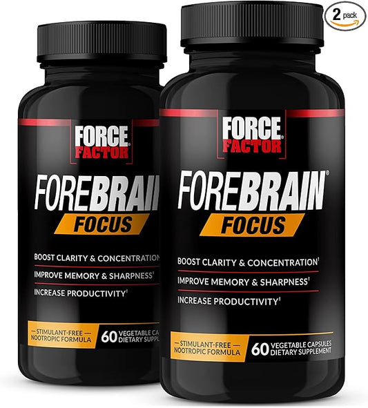 FORCE FACTOR Forebrain Focus Brain Booster, 120 Capsules,