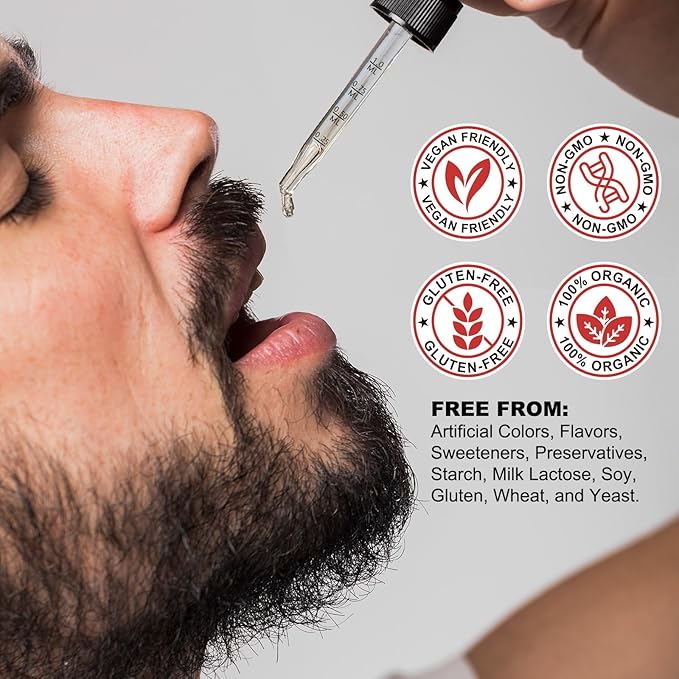 Magnesium Glycinate Liquid Drops,1000mg Liquid Magnesium B6,C,D and 2 Fl