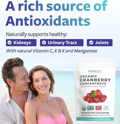 USDA Cranberry Powder Organic Certified (200 Servings)
