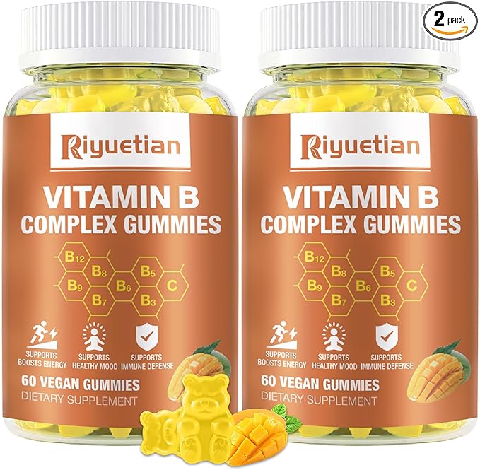 Vitamin B Complex Gummies with Biotin,Choline 60 Vegan