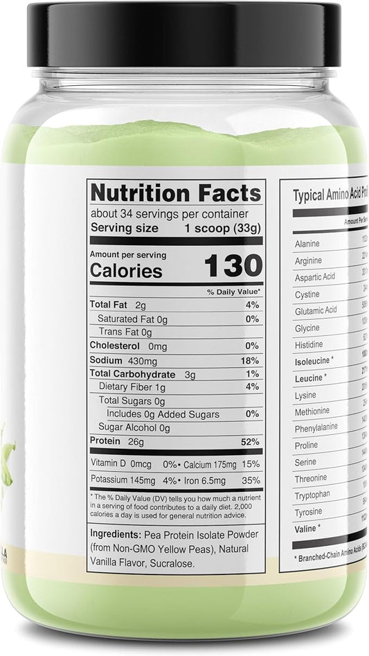 It's Just! Pea Protein Isolate, Plant (2.5 Pound 1), Vanilla)