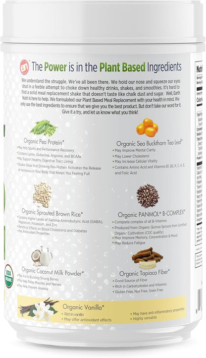EarthNutri - USDA Organic Plant Based 20 Servings