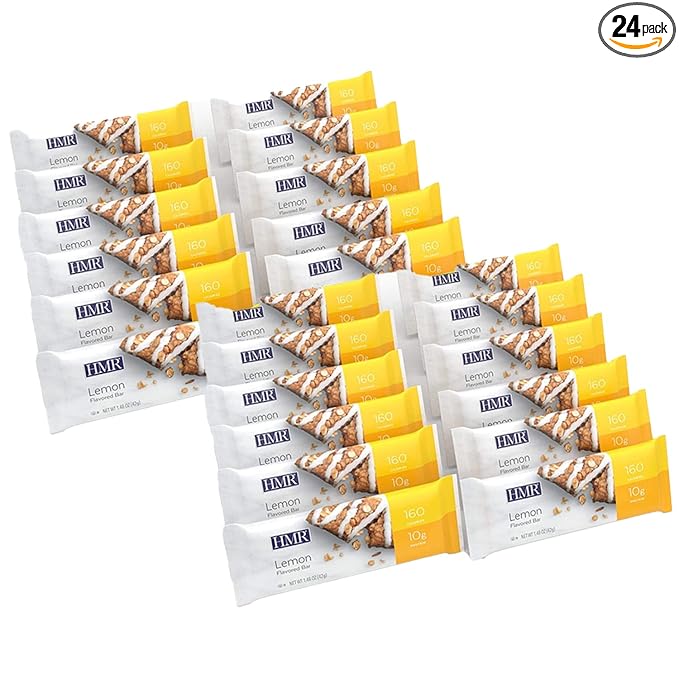 HMR Bar, Lemon Flavored Protein Bar 10g of 24 Count