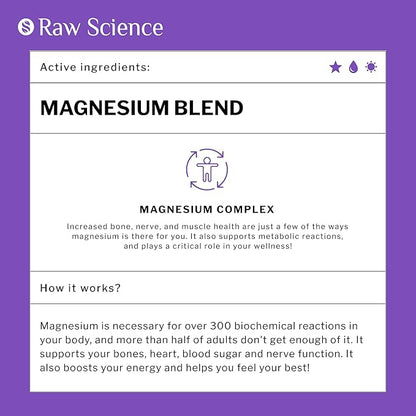 Magnesium Citrate Capsules | Multi Magnesium Supplement for Women & Men | Complete Magnesium Complex | High Absorption Magnesium Taurate for Relaxation, Muscle and Nerve Health | 60 Plant-Based Pills