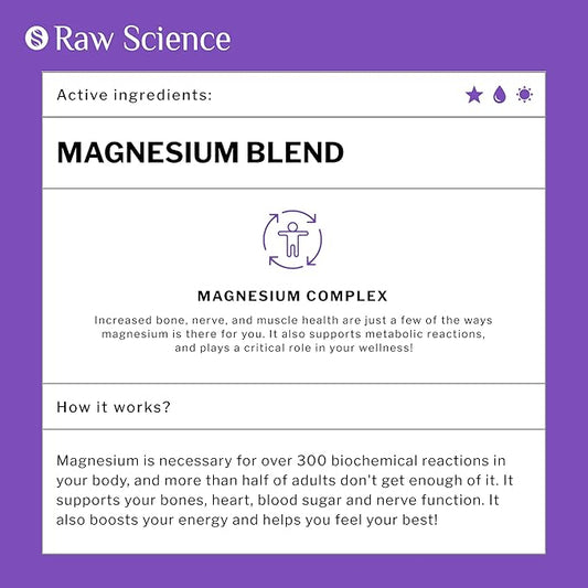 Magnesium Citrate Capsules | Multi Magnesium Supplement for Women & Men | Complete Magnesium Complex | High Absorption Magnesium Taurate for Relaxation, Muscle and Nerve Health | 60 Plant-Based Pills