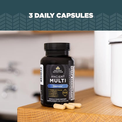Ancient Nutrition Multivitamin for Immune Support, 21 Vitamins 90 Capsules