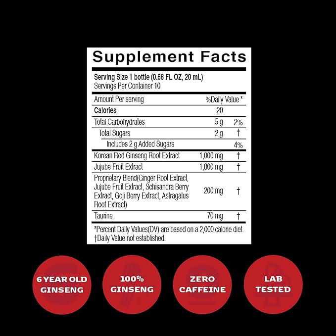 JungKwanJang Vital Tonic Korean Red Ginseng, 10 Count