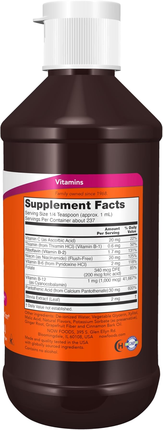 NOW Supplements, Vitamin B-12 Complex Liquid, 8-Ounce