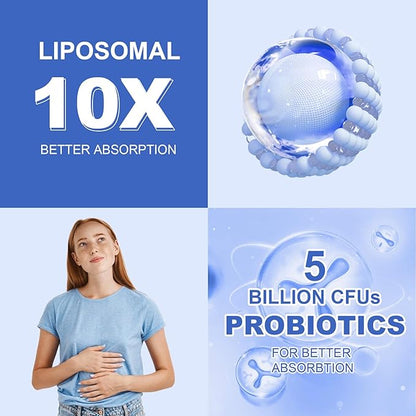 Liposomal Calcium AKG Supplement 1500mg D3 K2 K2 for 5 Billion 120 Softgels