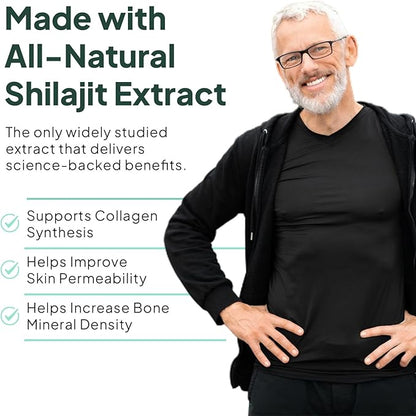 One-Per-Day Shilajit for Men and Women - Natural and Potent Shilajit Supplement for Age-Defying, Bone Strength, Hormone Support and More - 3 Bottles Shilajit Capsules
