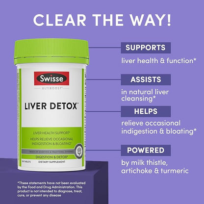 Swisse Milk Thistle Liver Cleanse Detox 180 Liver