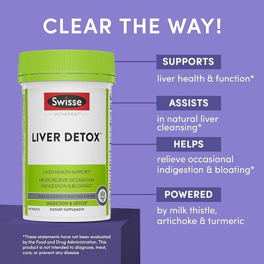 Swisse Milk Thistle Liver Cleanse Detox 180 Liver