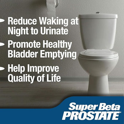 Support Supplement for Men's Health - Reduce Bathroom Trips, Promote Sleep, Better Bladder Emptying & Healthy Prostate, Beta Sitosterol (60ct, 1 Bottle)