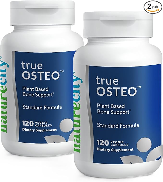 True-Osteo Plant-Based Supplement for Bone Strength D3, Vitamin K2, Silicon| (240 Capsules)