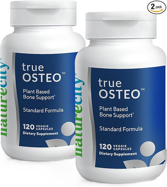 True-Osteo Plant-Based Supplement for Bone Strength D3, Vitamin K2, Silicon| (240 Capsules)