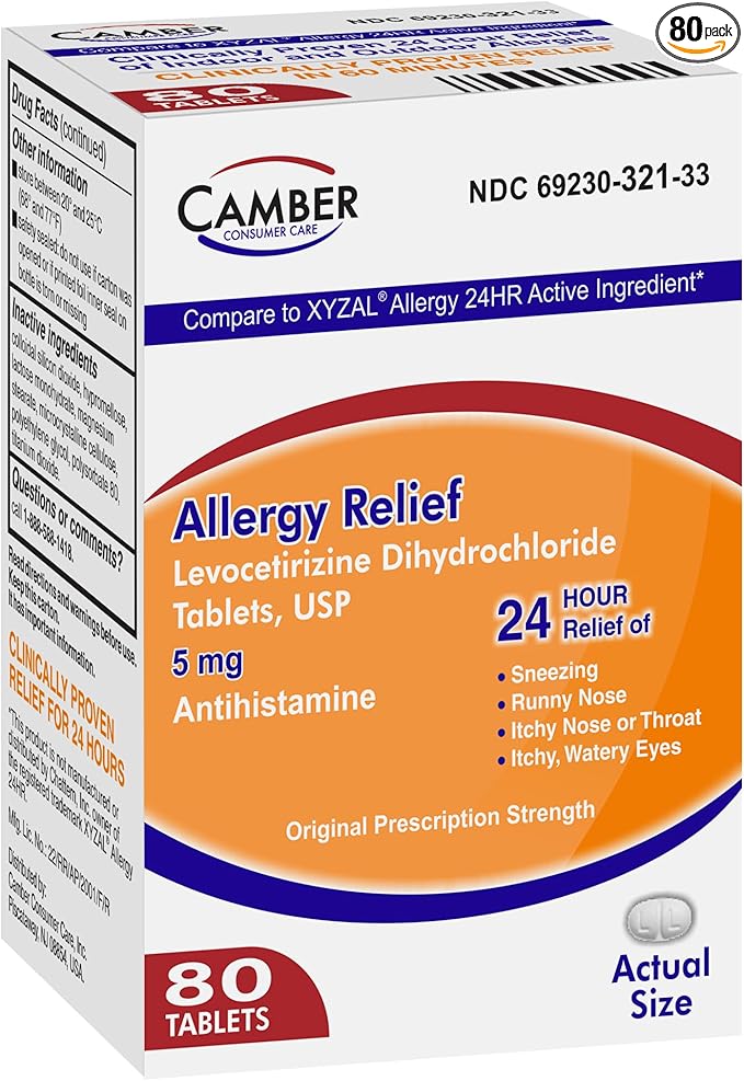 Camber Consumer Care Levocetirizine Dihydrochloride 5mg (80 Count)