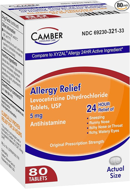 Camber Consumer Care Levocetirizine Dihydrochloride 5mg (80 Count)