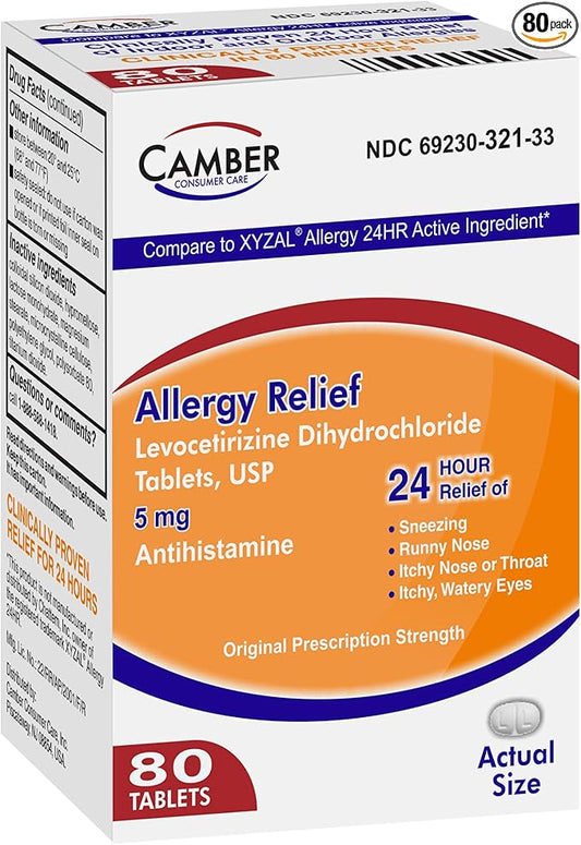 Camber Consumer Care Levocetirizine Dihydrochloride 5mg (80 Count)