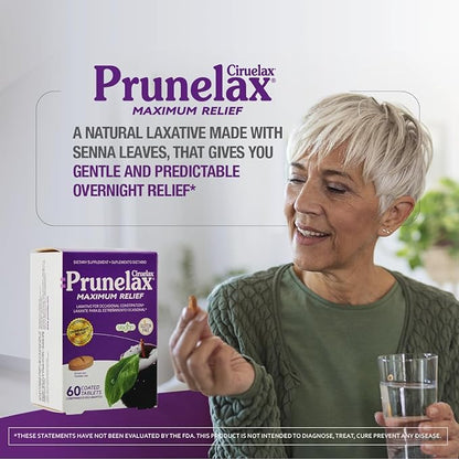 Prunelax Ciruelax Maximum Relief Laxative Tablets 60ct (Pack 5)