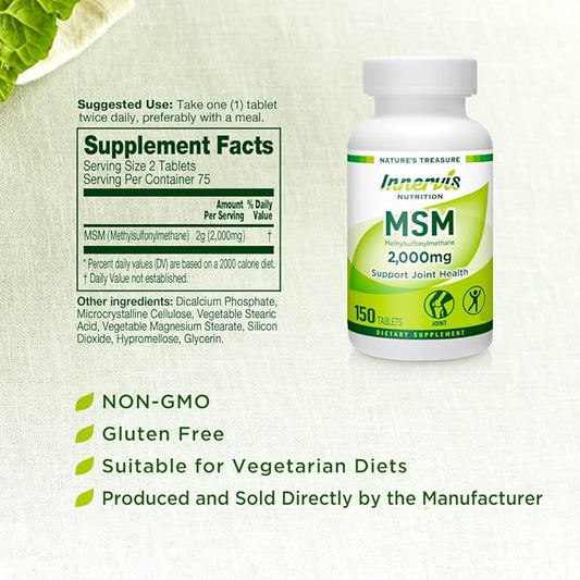 MSM Joint Support Health – 2000 150 Tablets