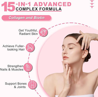 Sugar Free Collagen Gummies for Women 2500mg Collagen 60 Strawberry