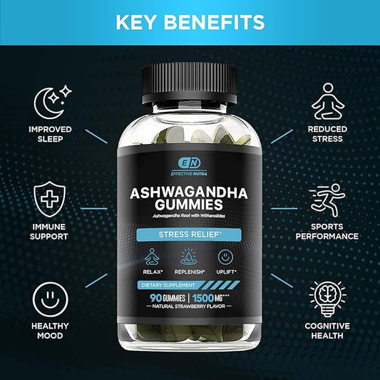 Ashwagandha Gummies for Men and Women 1500mg (2-Pack)